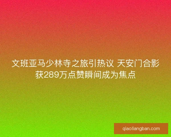 文班亚马少林寺之旅引热议 天安门合影获289万点赞瞬间成为焦点
