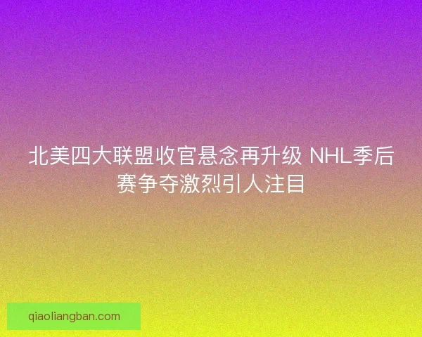 北美四大联盟收官悬念再升级 NHL季后赛争夺激烈引人注目 北美四大联盟收官悬念再升级 NHL季后赛争夺激烈引人注目